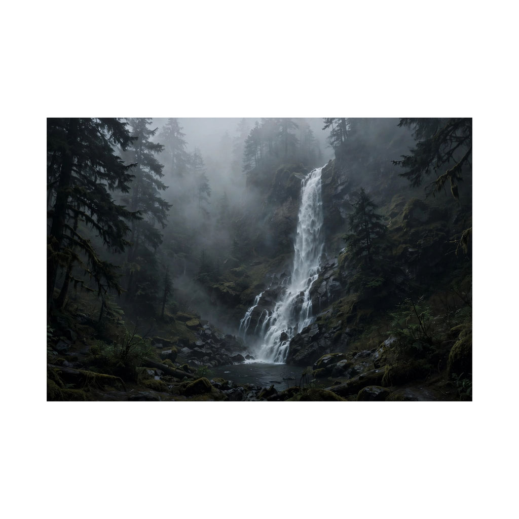 Waterfall in Fog — Wander Wild Co Art Print