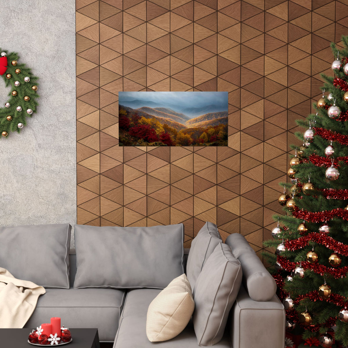 Autumn Ridge Art Print — Fall Colors Mountain Poster