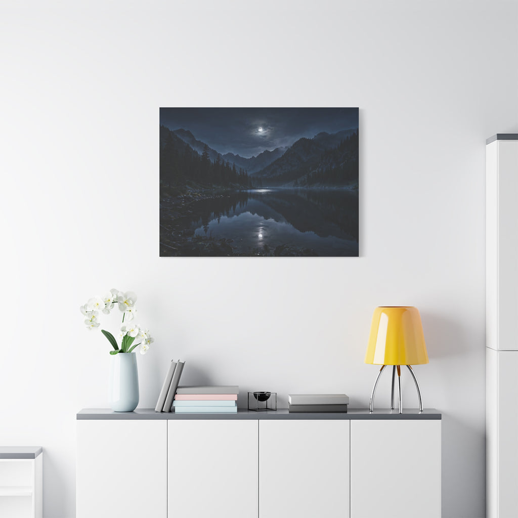 Moonlit Lake — Wander Wild Co Canvas Print