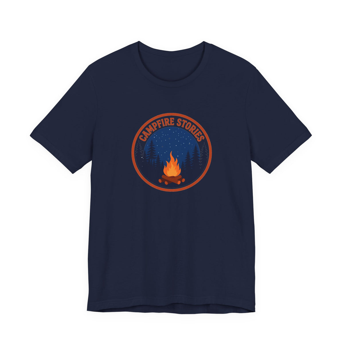 Vintage campfire scene graphic on a Wander Wild Co classic tee
