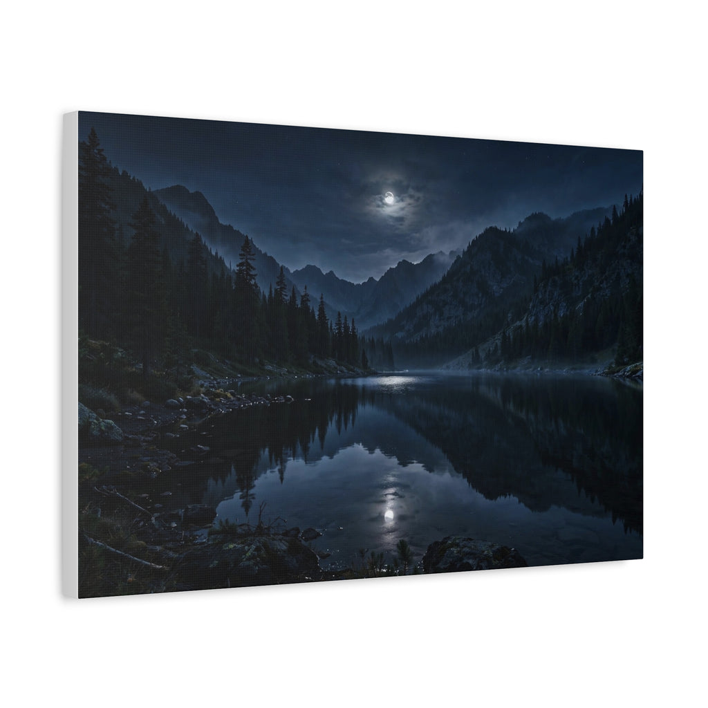 Moonlit Lake — Wander Wild Co Canvas Print