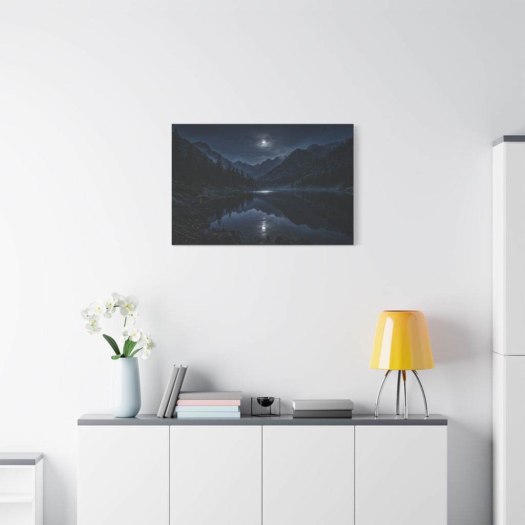 Moonlit Lake — Wander Wild Co Canvas Print