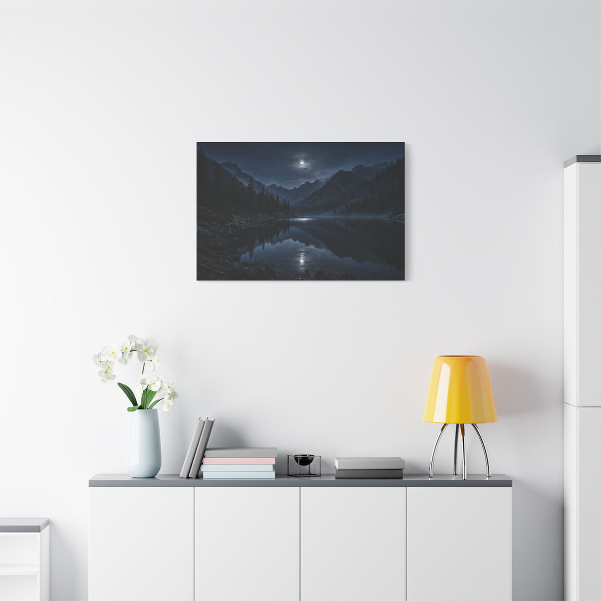 Moonlit Lake — Wander Wild Co Canvas Print