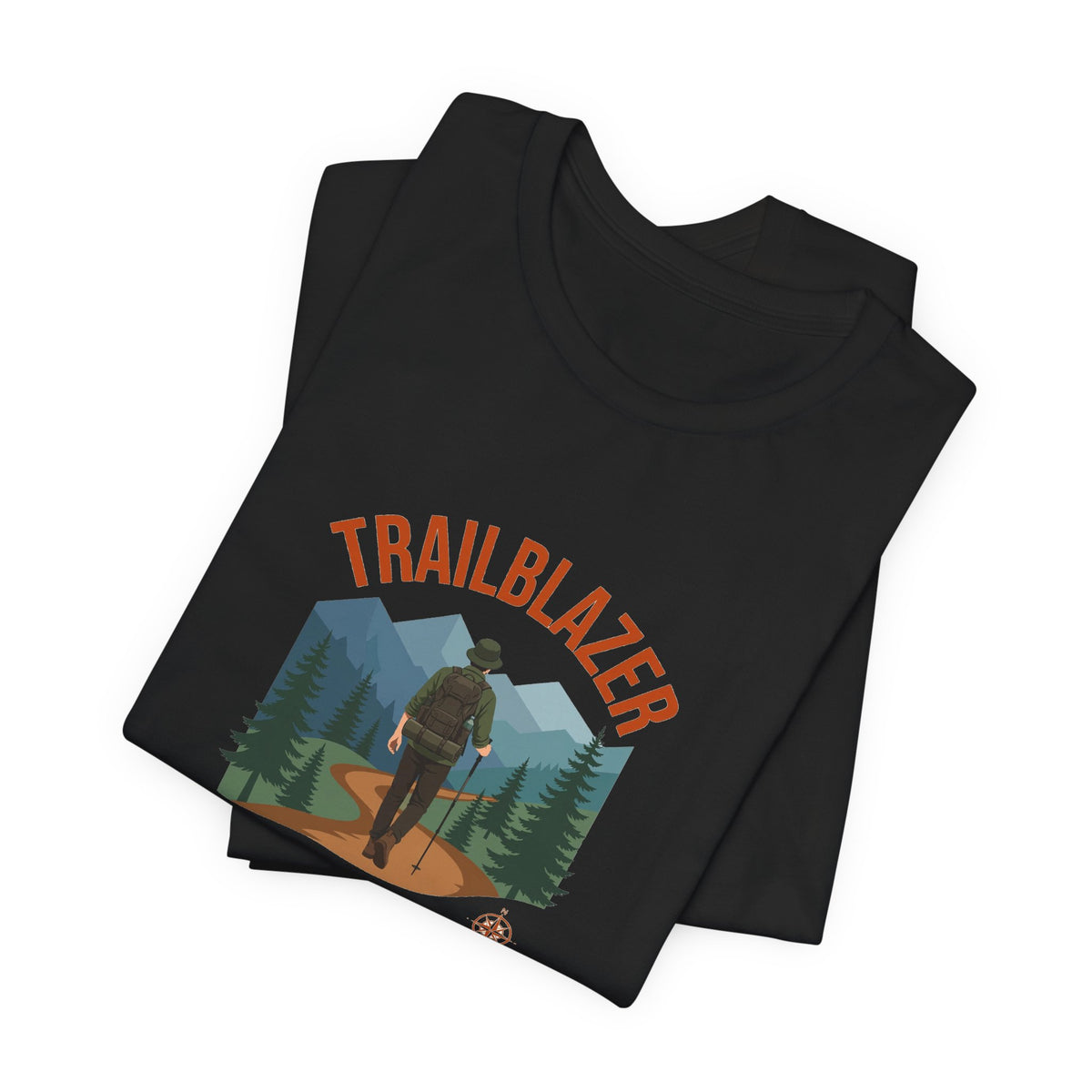 Retro mountain trail badge graphic on a Wander Wild Co vintage classic tee