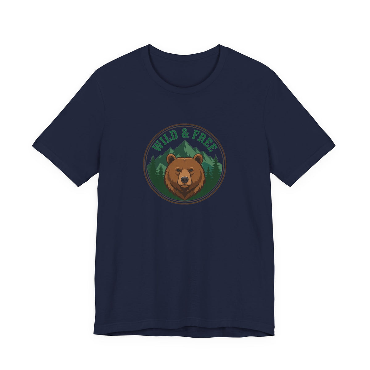 Vintage wild and free wilderness graphic on a Wander Wild Co classic tee