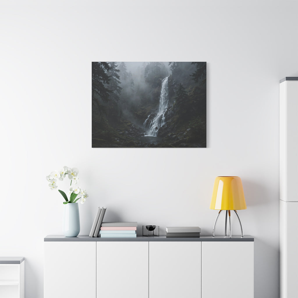 Waterfall in Fog — Wander Wild Co Canvas Print
